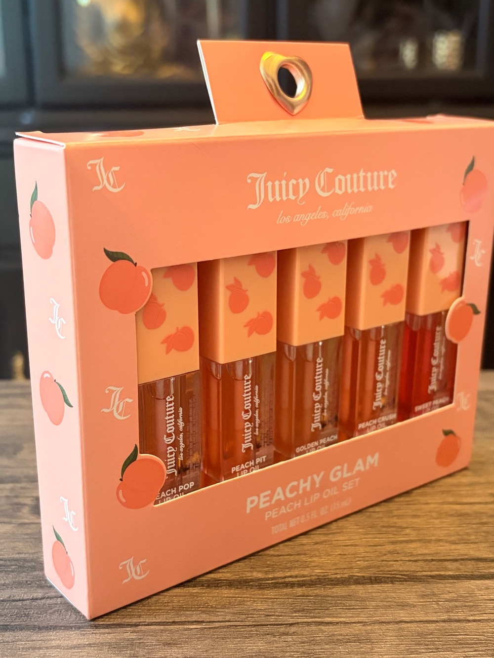 Juicy Couture Peachy Glam Peach Lip Oil Set - set of 5pcs - Picture 5 of 7